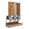 Rosseto Serving Solutions EZ-SERV® 1.3 Gal. 3-Container Tabletop Dispenser with Bamboo Tray, 1 EA EZ547
